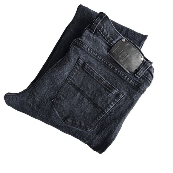 Linea Uomo Jeans Men's Size W40xL36 Black Relaxed Straight Fit Stretch Grunge - Picture 5 of 16
